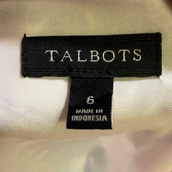 Talbots Sateen Flounce Hem Floral A-line Dress Size 6 - Picture 7 of 9